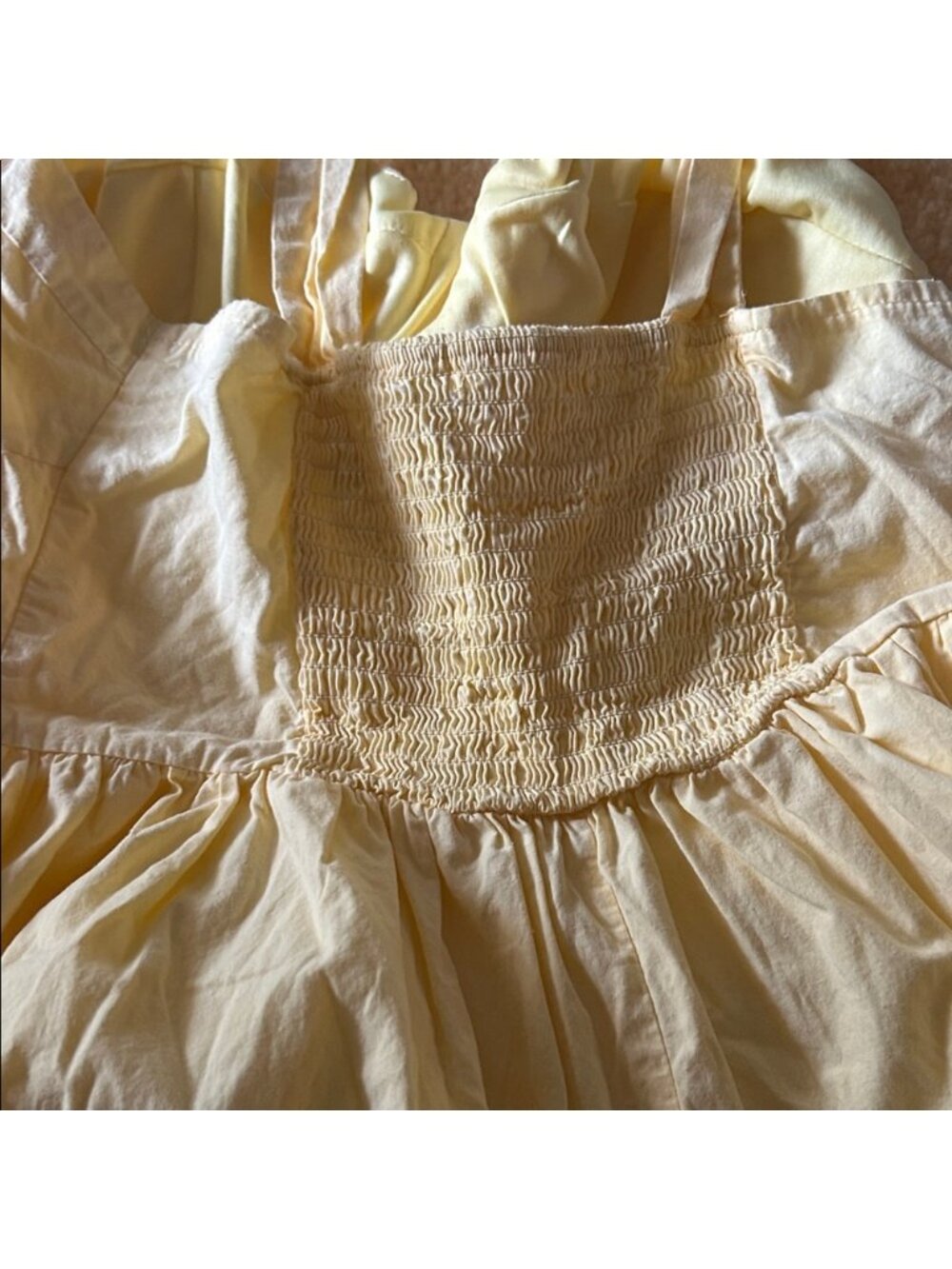 Lemon Yellow Buttoned Mini Dress - Picture 6 of 6
